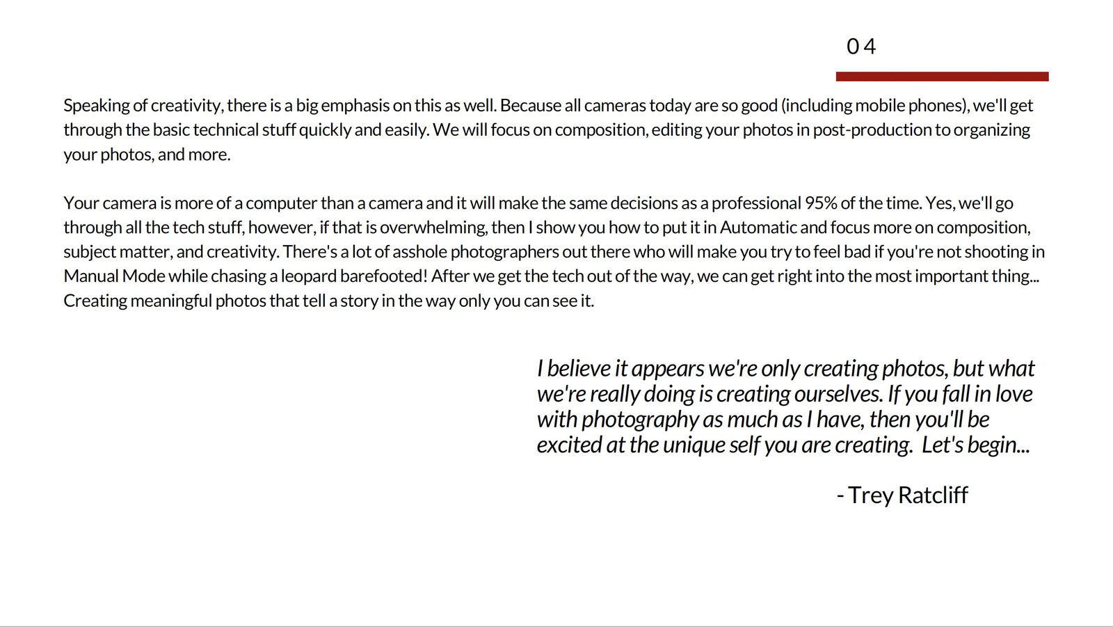 Beginning Photography eBook