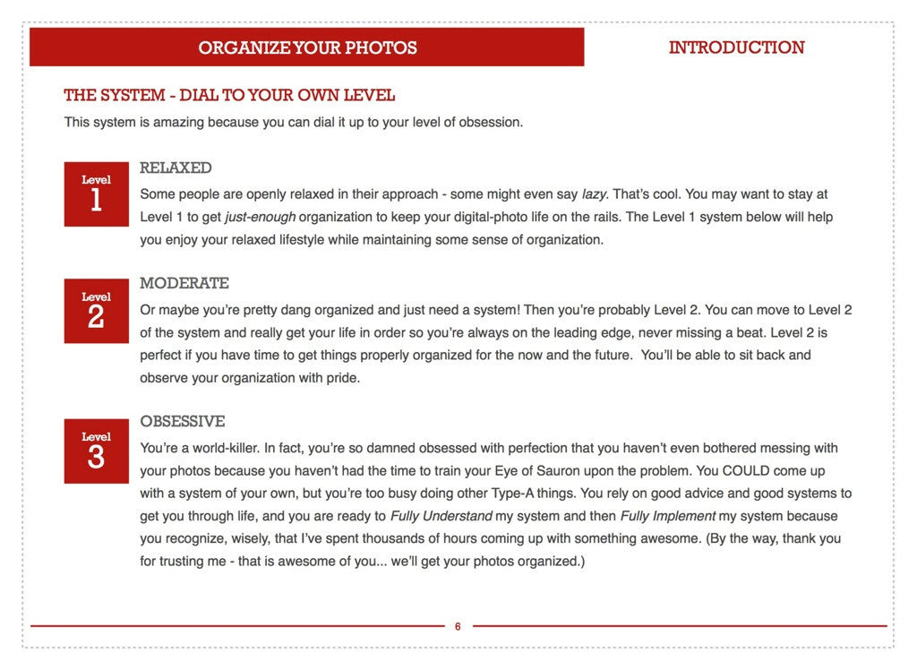 Organize Your Photos - The Three Level System (eBook)